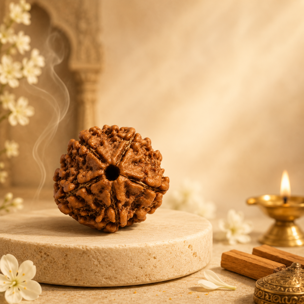 5 Mukhi Rudraksha (Nepali) | Original Panch Mukhi, Lab Certified - For Health & Peace