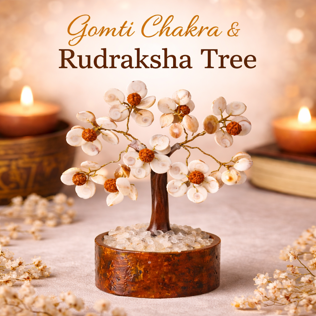 Gomti Chakra & Rudraksha Tree for Vastu, Wealth & Positive Energy