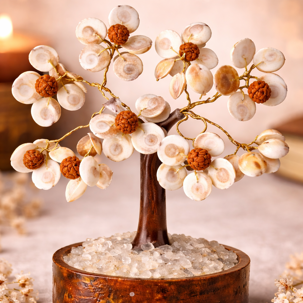 Gomti Chakra & Rudraksha Tree for Vastu, Wealth & Positive Energy