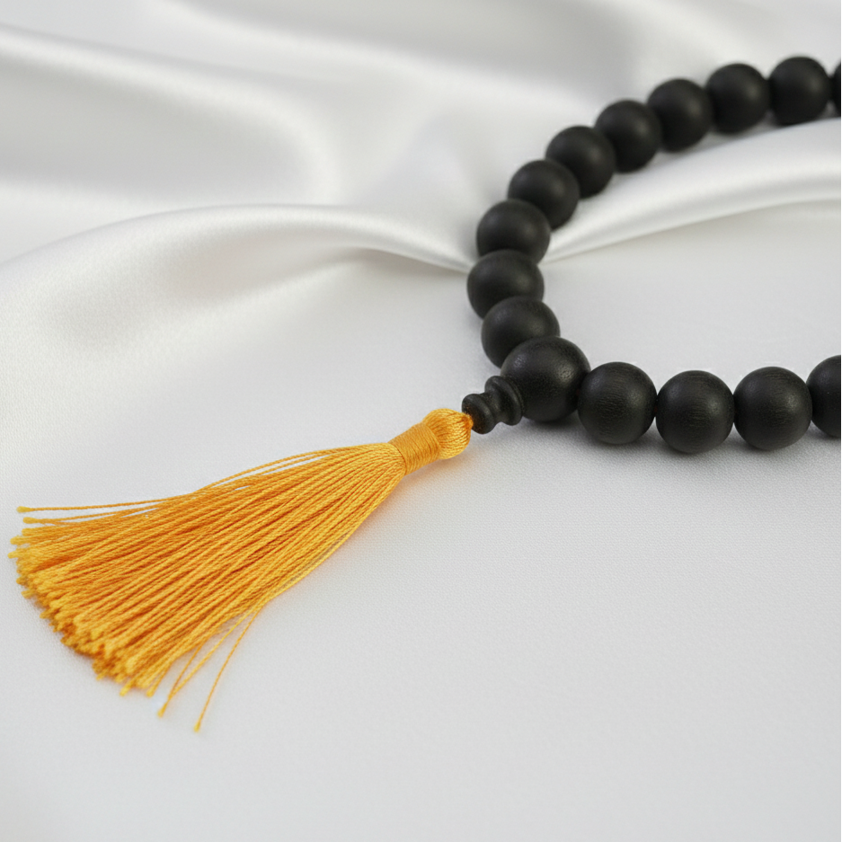 Original Karungali Mala 108 Beads (8mm) - Lab Certified Authentic Ebony Wood Malai