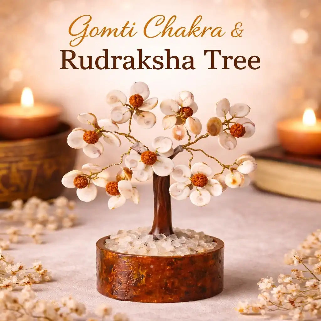 Gomti Chakra & Rudraksha Tree for Vastu, Wealth & Positive Energy