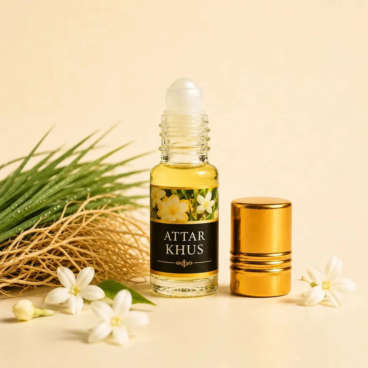 Laddu Gopal Itra - Khus (Vetiver) | Natural Cooling Attar for Thakur Ji Seva