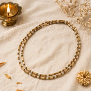 Tulsi Kanthi Mala with Crystal Beads – 2 Round Natural Tulsi Necklace