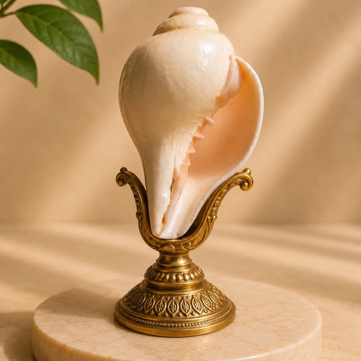 Natural Blowing Shankh for Puja | Original Sankh for Aarti & Temple Rituals | 14 cm