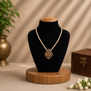 Pure Tulsi Radha Naam Heart Locket Mala | Natural Handmade Tulsi Kanthi Necklace for Men & Women