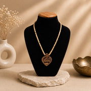 Shri Sita Ram Tulsi Locket Mala | Handmade Natural Tulsi Wood Kanthi Mala for Men & Women