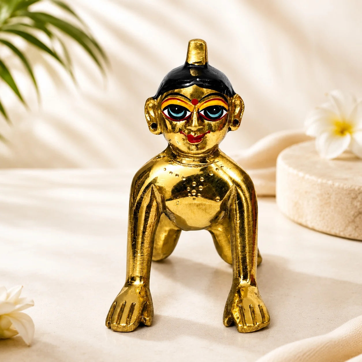 Brass Radha Rani Idol No. 4 | Shri Radha Murti for Home Temple & Daily Puja