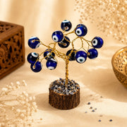 Mini Evil Eye Tree – 15 Bead Nazar Protection Lucky Tree for Home & Office Decor