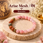 Mesh Rashi Bracelet (Aries) – Natural Red Jasper Bracelet for मेष राशि