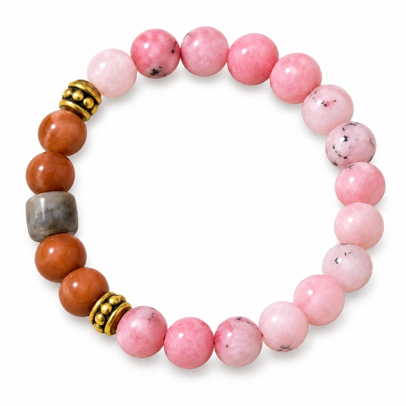 Mesh Rashi Bracelet (Aries) – Natural Red Jasper Bracelet for मेष राशि