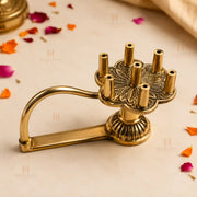 7 Seek Brass Aarti Stand - Vrindavan Temple Style