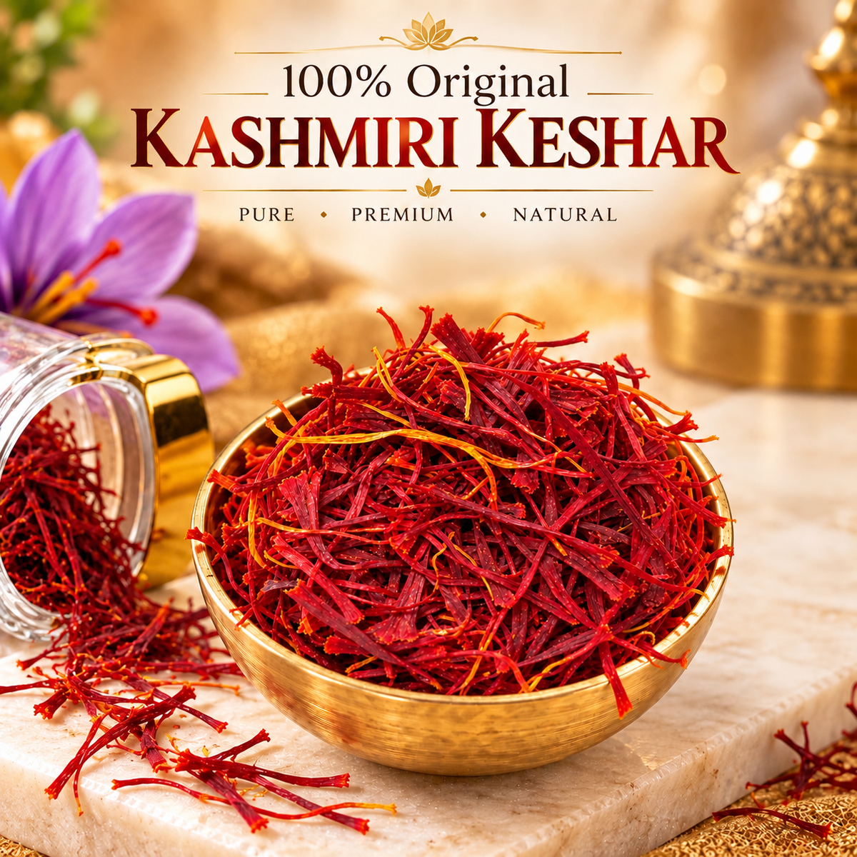 Kashmiri Kesar (Saffron) - 100% Pure & Original