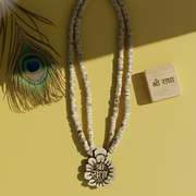 Shri Radha Tulsi Kanthi Mala with Radha Naam Pendant  (2 Round)
