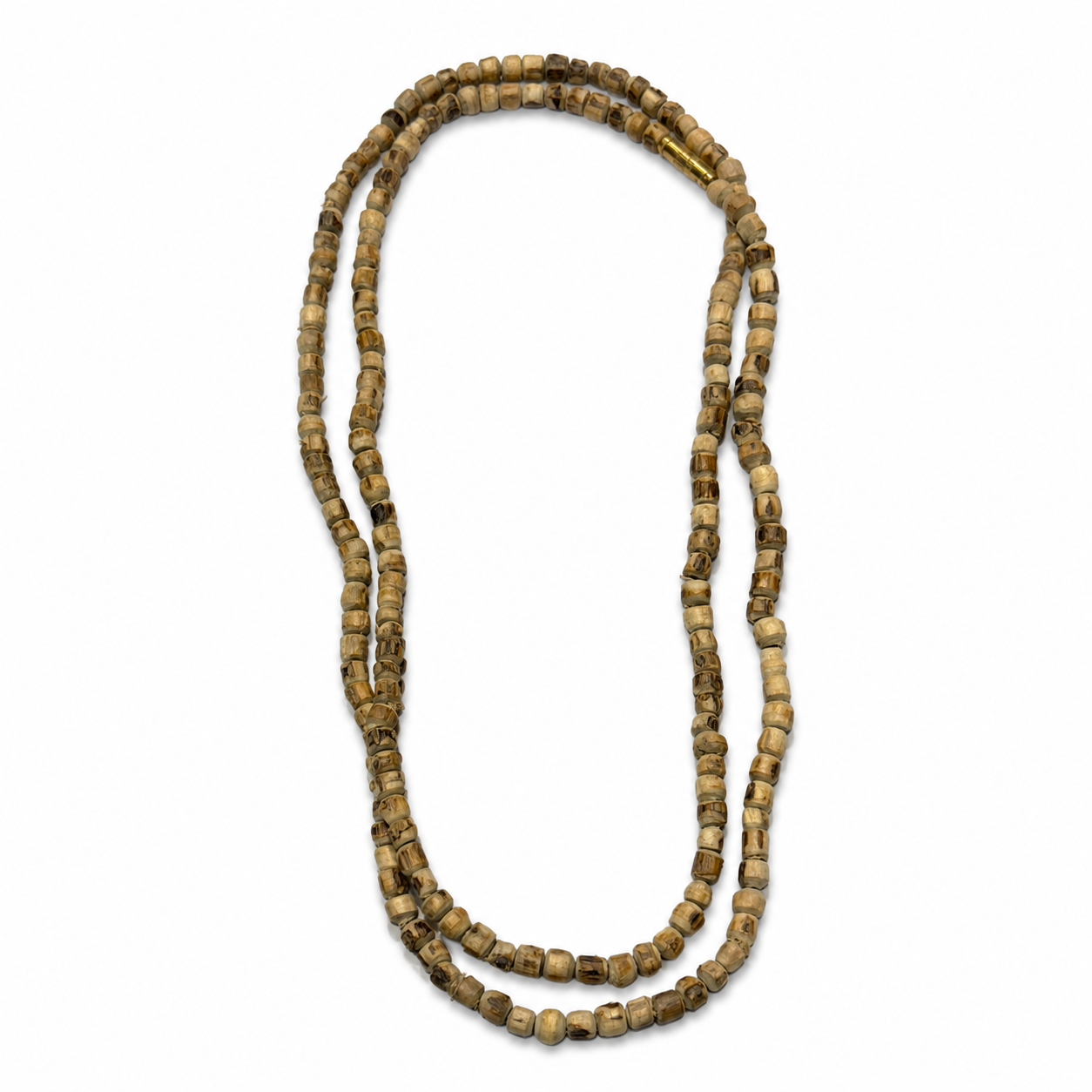 2 round Tulsi Mala 4mm handcrafted from natural Tulsi wood with authentic bead texture for men and women.