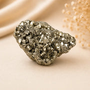 Genuine Raw Pyrite Stone with natural crystal formation for wealth, business growth, and home or office décor by HariBol Mart.